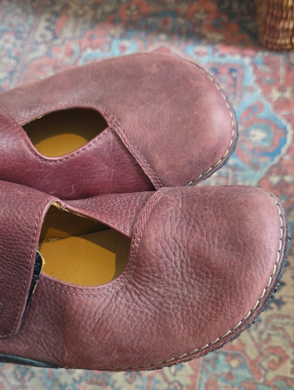 Wolky Comfortable Women's Mary Jane Leather Shoes in Burgundy Size 40 - Picture 5 of 10